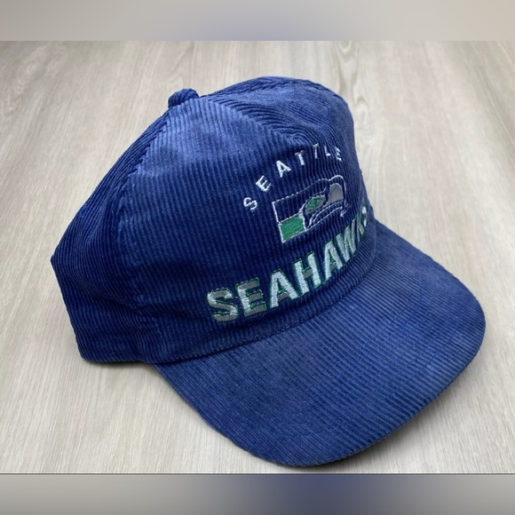 Vintage Seattle Seahawks Sports Specialties Corduroy Snapback Hat Made In USA - Picture 2 of 8